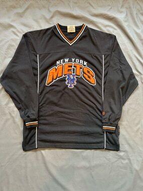 Vintage LEE Sport / MLB / New York Mets Black Pullover Long Sleeve T Shirt